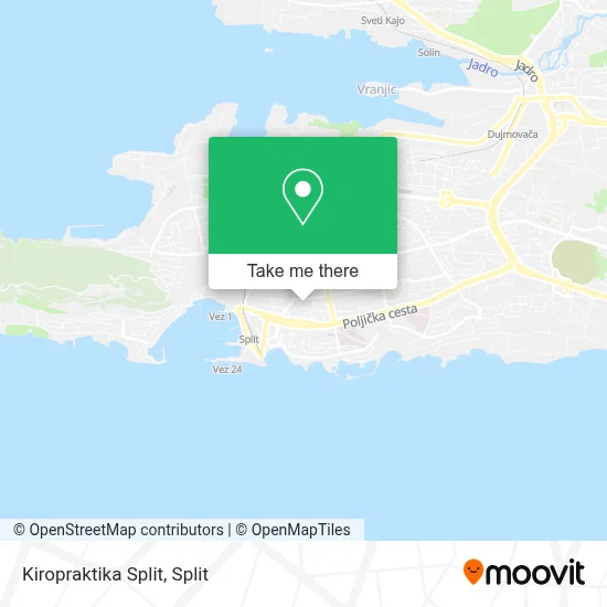 Kiropraktika Split map