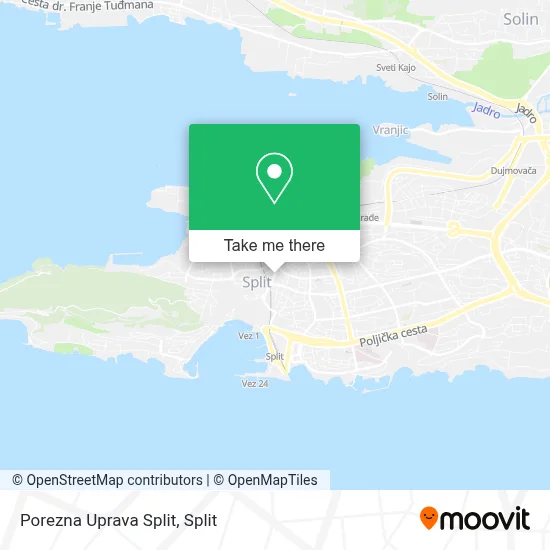 Porezna Uprava Split map