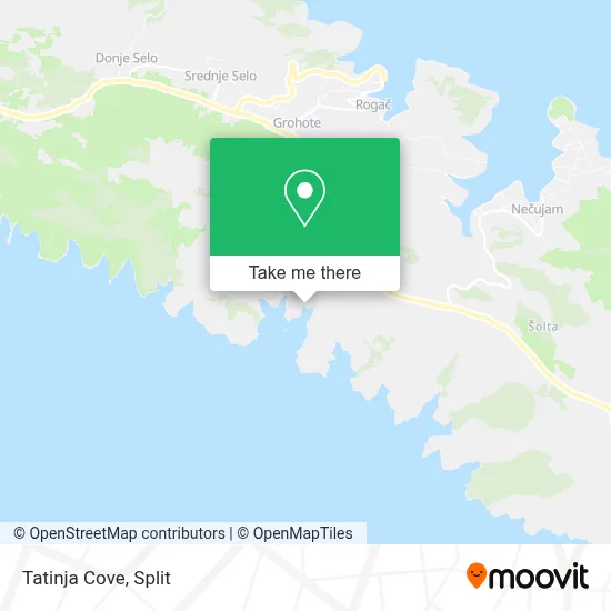Tatinja Cove map