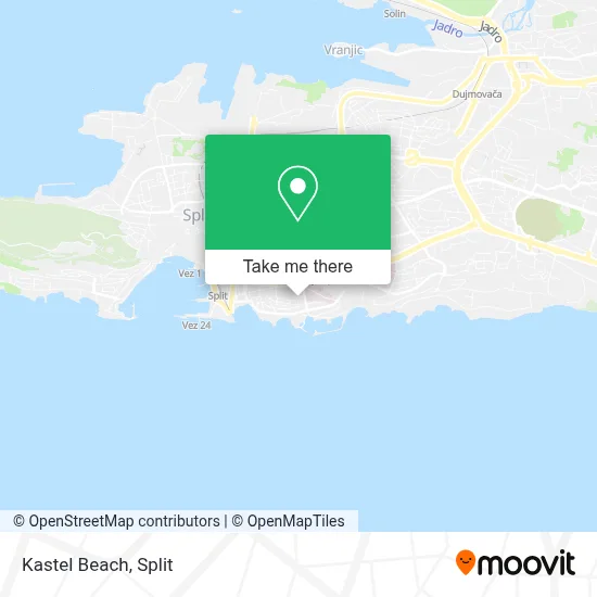 Kastel Beach map