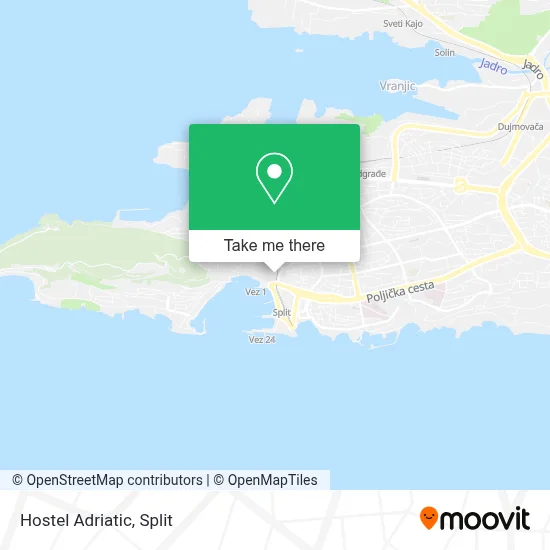 Hostel Adriatic map