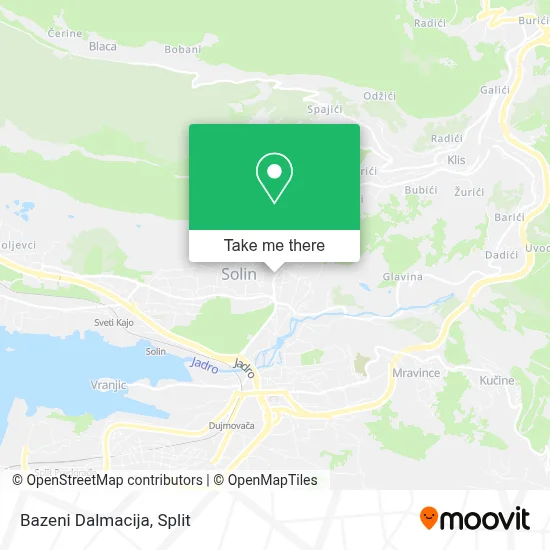 Bazeni Dalmacija map