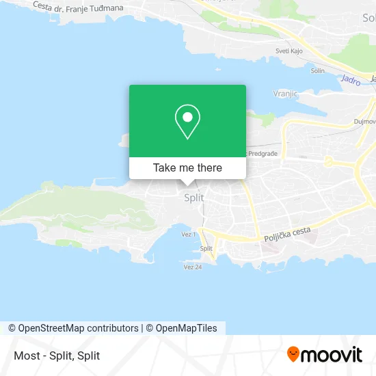 Most - Split map