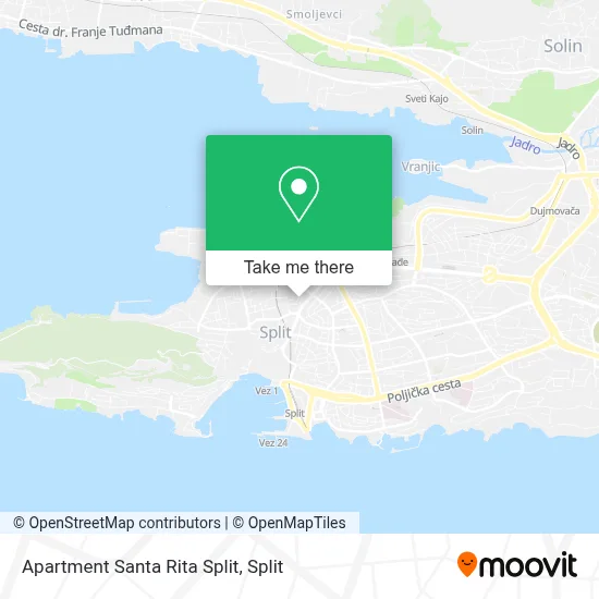 Apartment Santa Rita Split map