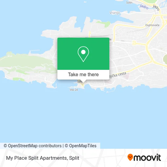 My Place Split Apartments map