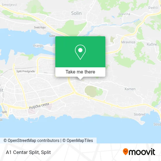 A1 Centar Split map