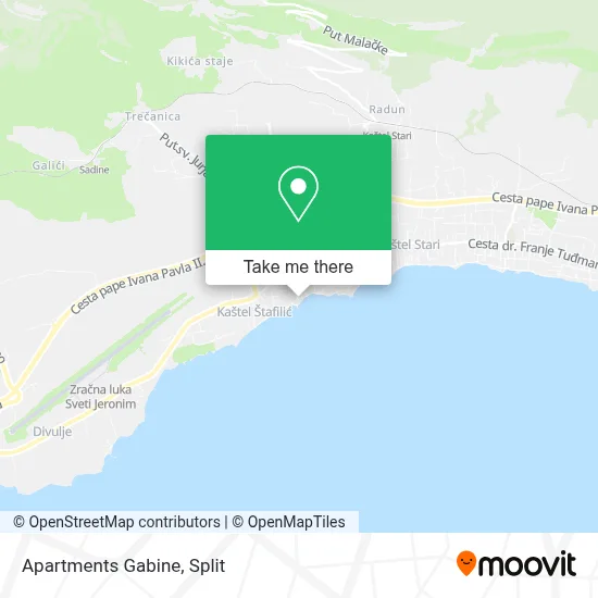 Apartments Gabine map