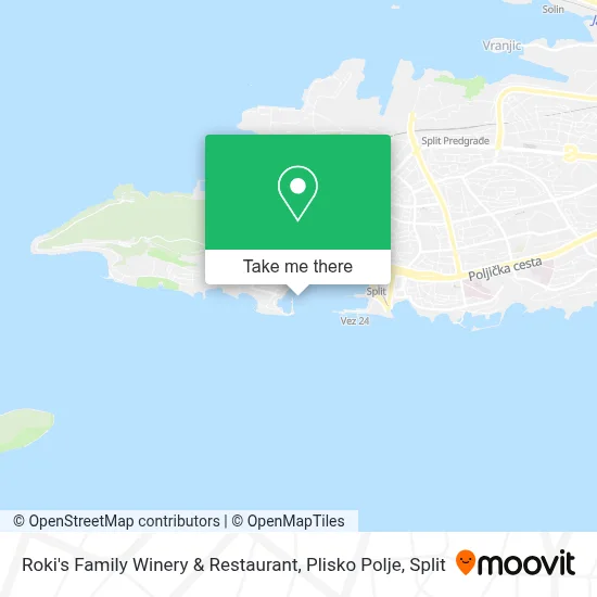 Roki's Family Winery & Restaurant, Plisko Polje map