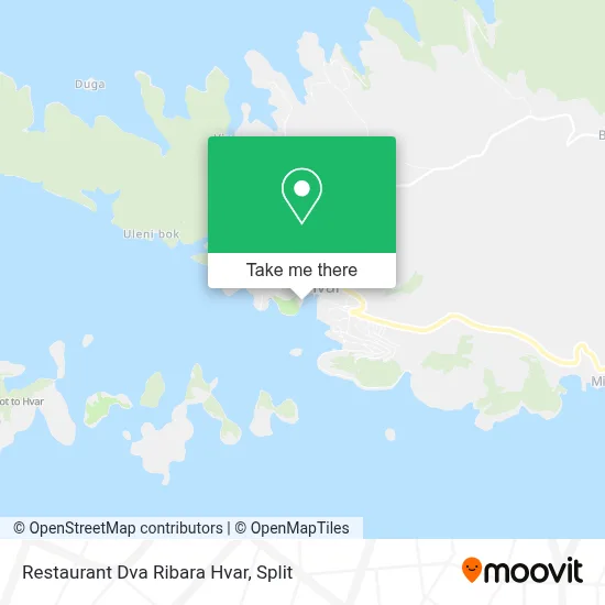 Restaurant Dva Ribara Hvar map