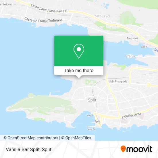 Vanilla Bar Split map