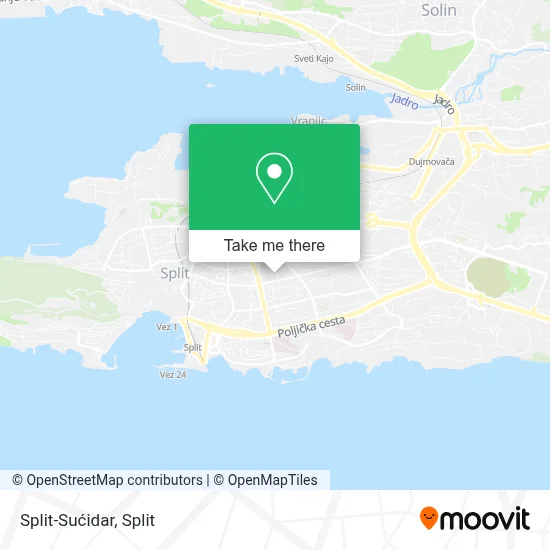 Split-Sućidar map