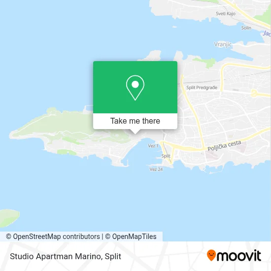 Studio Apartman Marino map