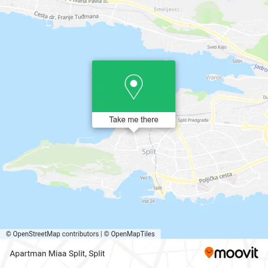 Apartman Miaa Split map