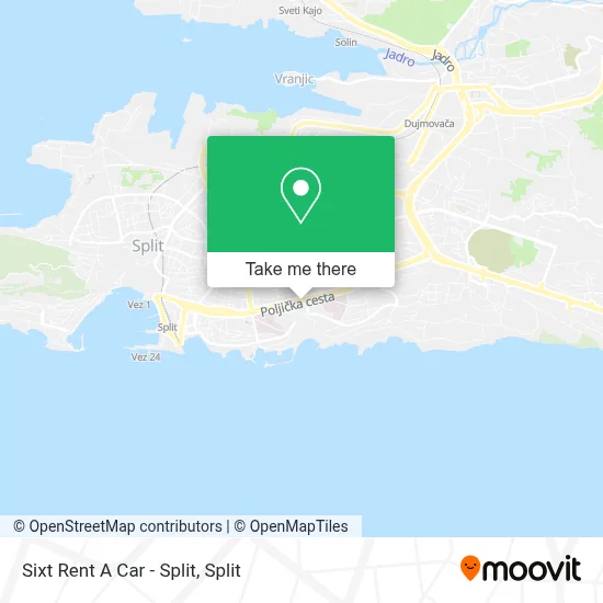 Sixt Rent A Car - Split map