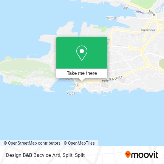 Design B&B Bacvice Arti, Split map