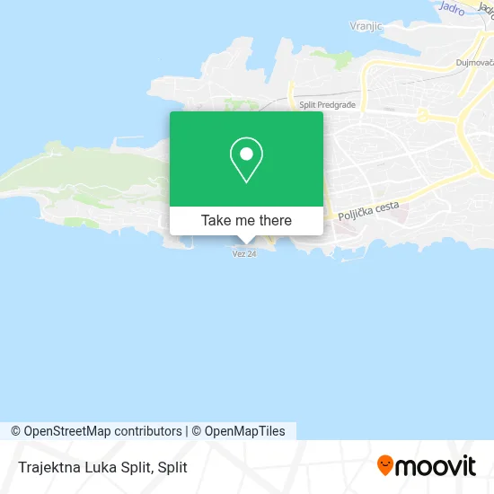 Trajektna Luka Split map