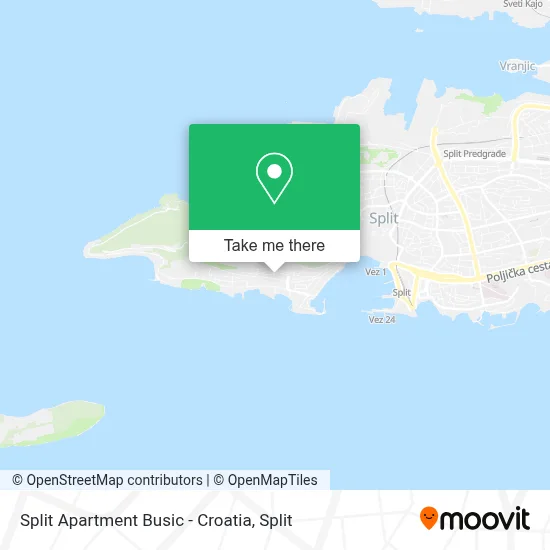 Split Apartment Busic - Croatia map