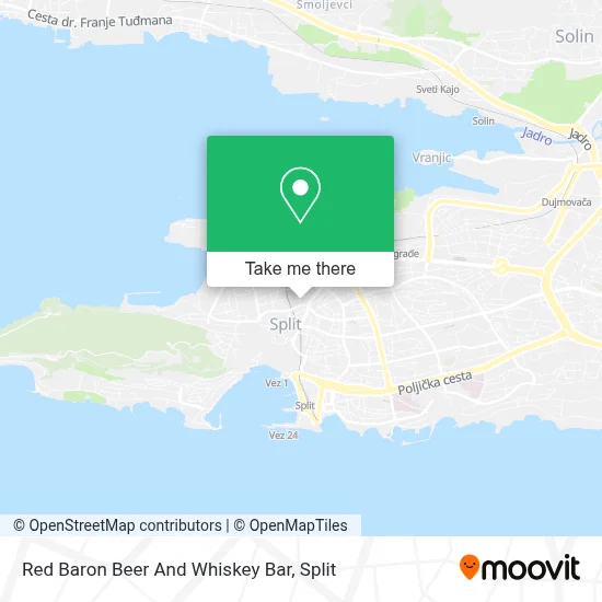 Red Baron Beer And Whiskey Bar map
