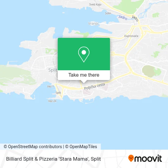 Billiard Split & Pizzeria 'Stara Mama' map