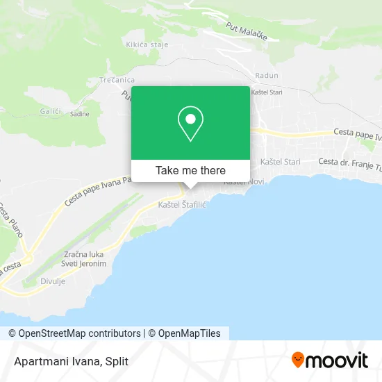 Apartmani Ivana map