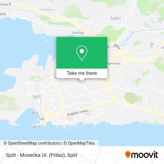 Split - Mosećka Ul. (Prilaz) map