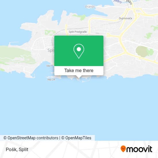 Pošk map
