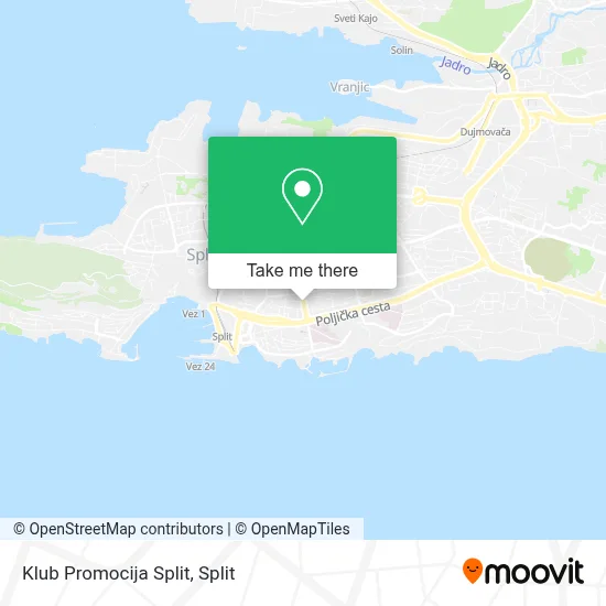 Klub Promocija Split map