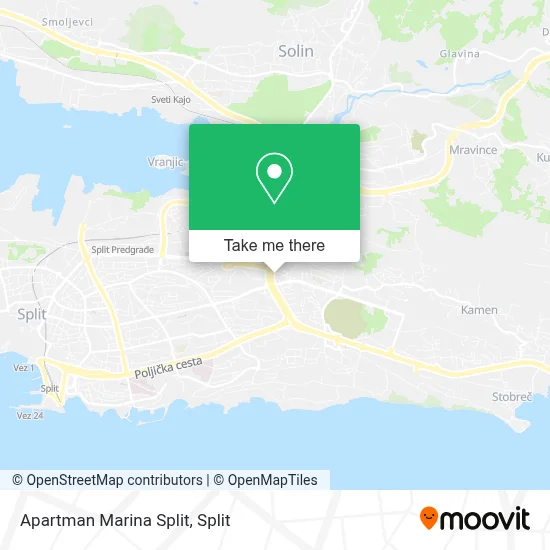 Apartman Marina Split map