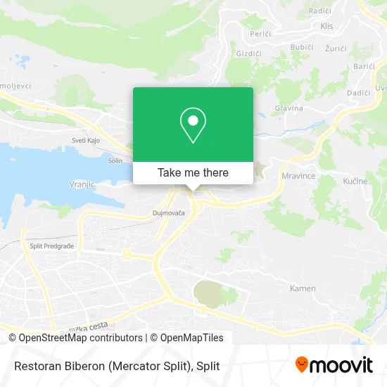Restoran Biberon (Mercator Split) map