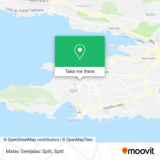 Malac Genijalac Split map