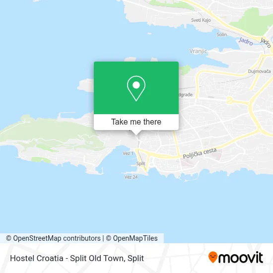 Hostel Croatia - Split Old Town map