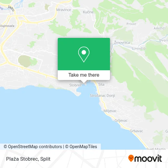 Plaža Stobrec map
