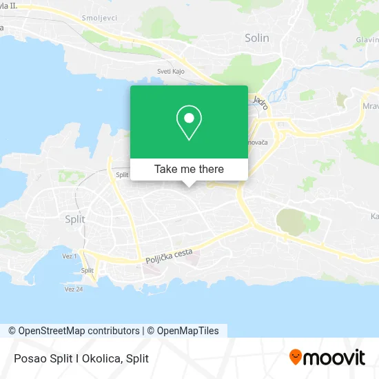 Posao Split I Okolica map