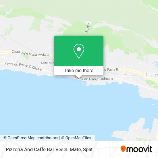 Pizzeria And Caffe Bar Veseli Mate map