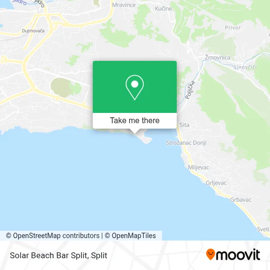 Solar Beach Bar Split map