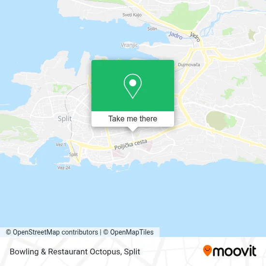 Bowling & Restaurant Octopus map