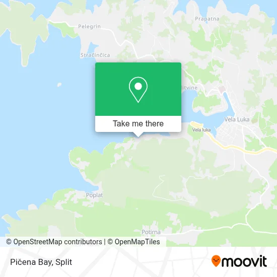 Pičena Bay map