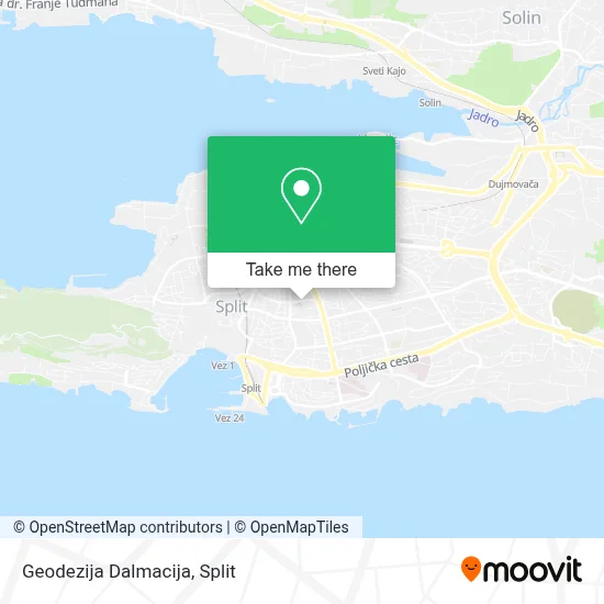 Geodezija Dalmacija map