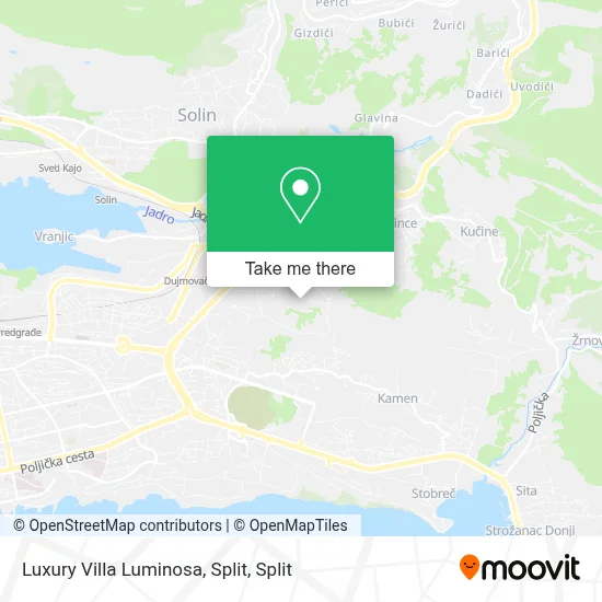 Luxury Villa Luminosa, Split map