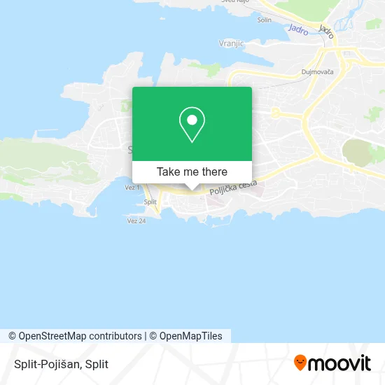 Split-Pojišan map