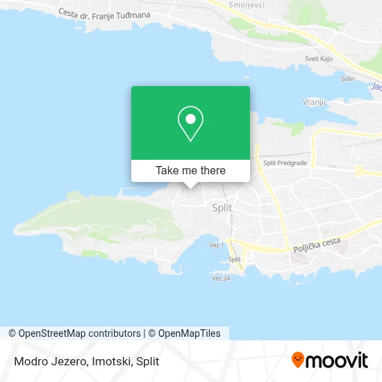 Modro Jezero, Imotski map