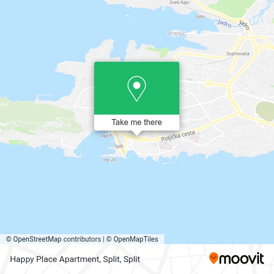 Happy Place Apartment, Split map
