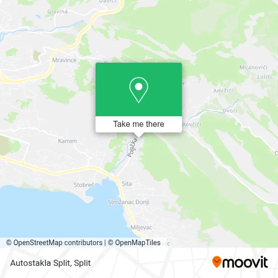 Autostakla Split map
