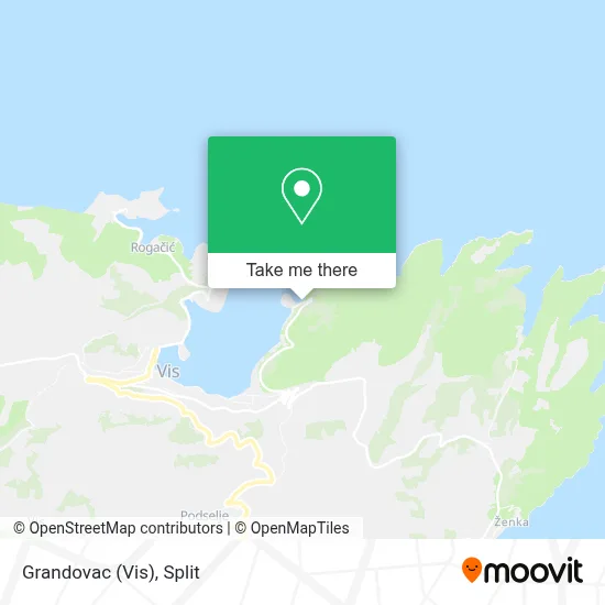Grandovac (Vis) map