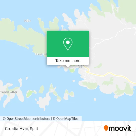 Croatia Hvar map