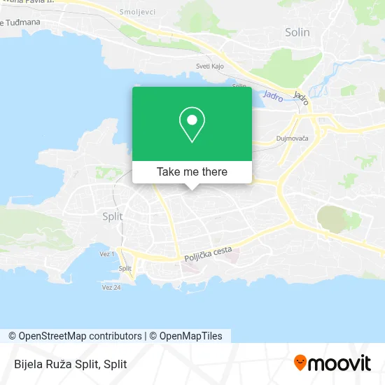 Bijela Ruža Split map
