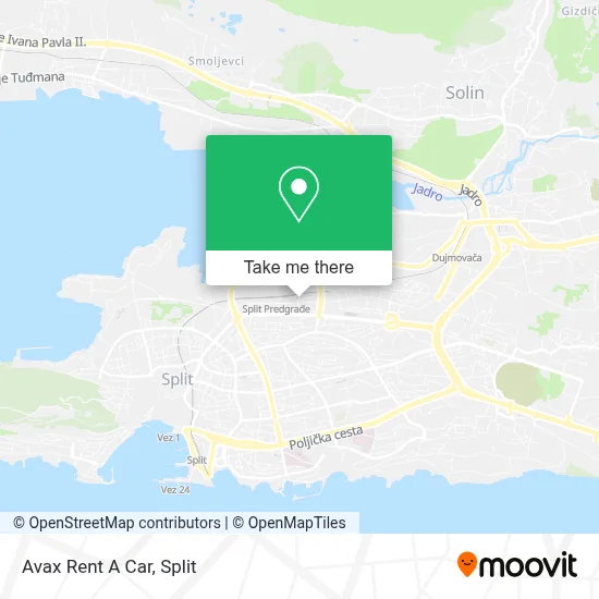 Avax Rent A Car map