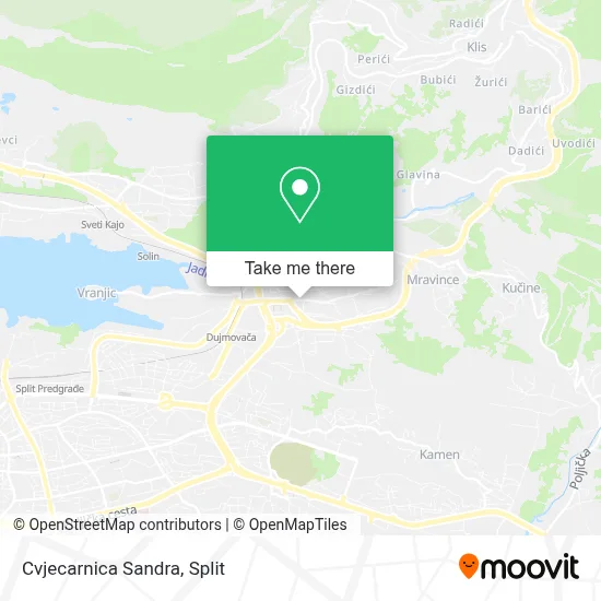 Cvjecarnica Sandra map