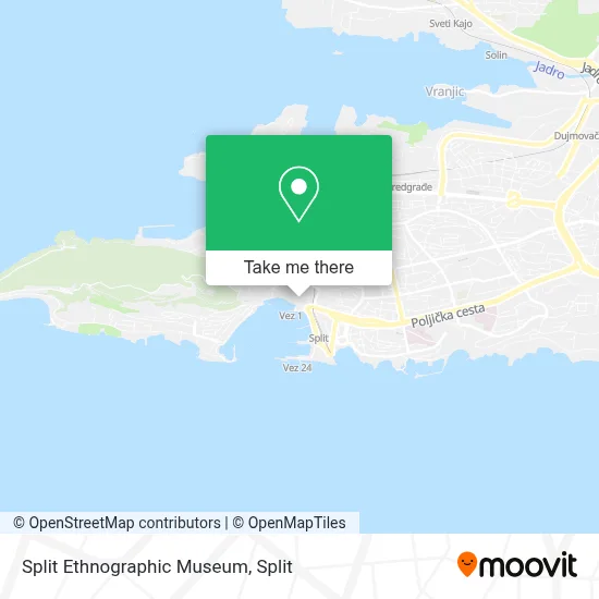 Split Ethnographic Museum map