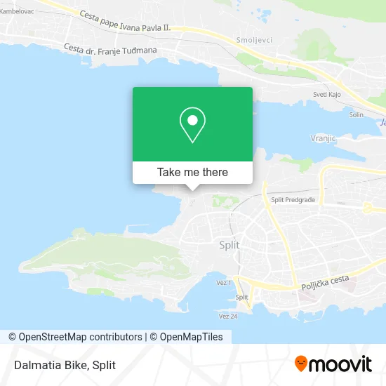 Dalmatia Bike map